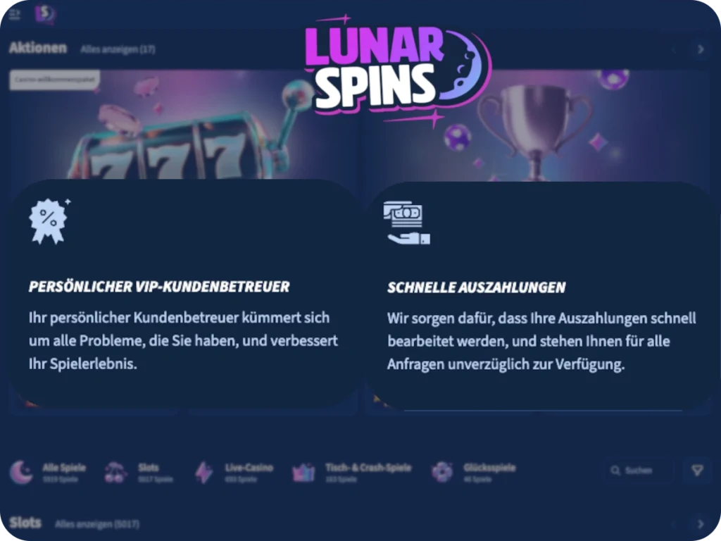 Lunar Spins Casino VIP Club