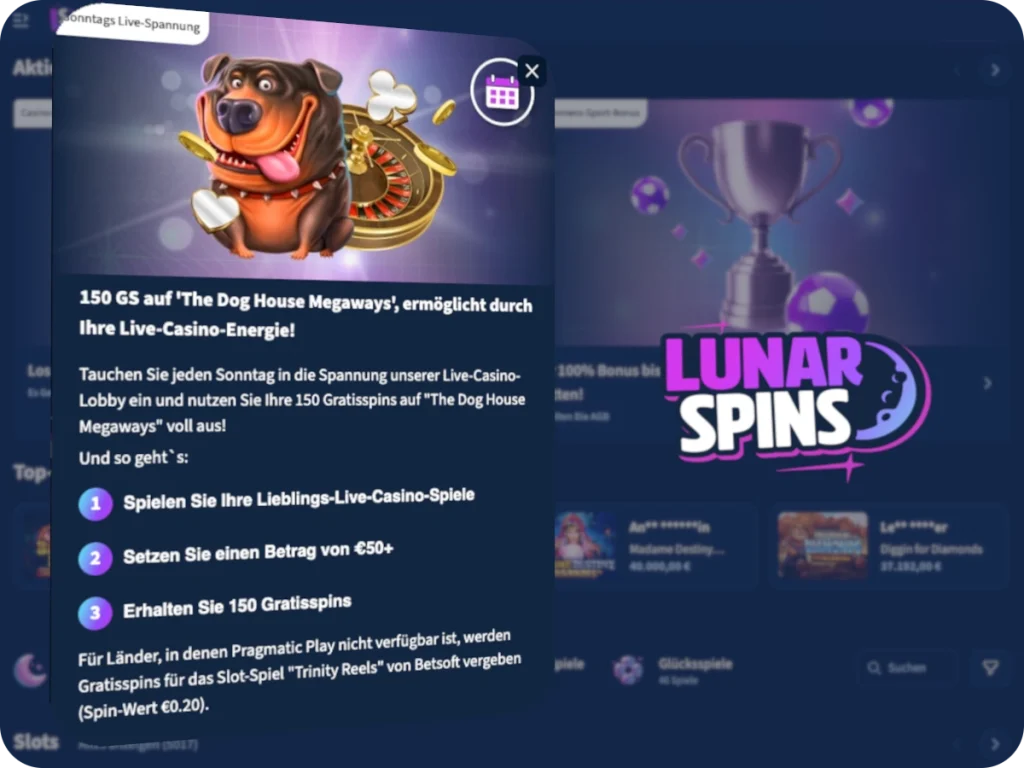 Lunarspins Bonuses