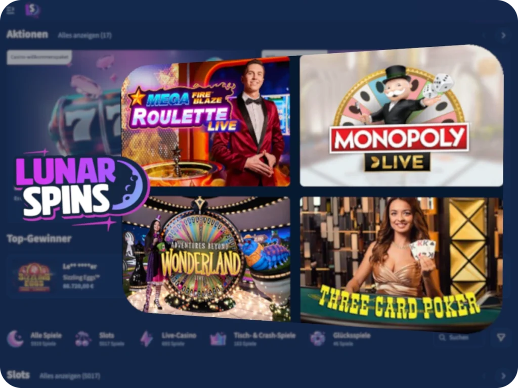 Lunar Spins Live Dealer Spellen